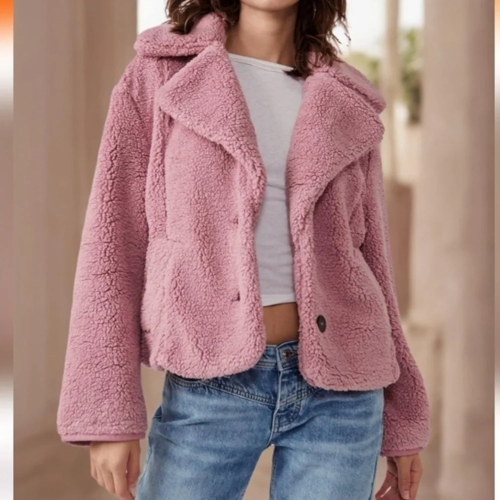 Free People Joplin Cozy Jacket Faux Fur - Picture 1 of 14